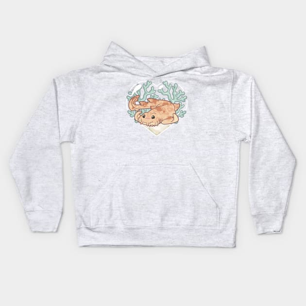 GRUB, the Wobbegong Shark Kids Hoodie by bytesizetreasure